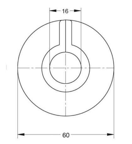 Przejdź do produktu Rozeta maskująca na rurki do grzejników, średnica 16mm, ABS/biały