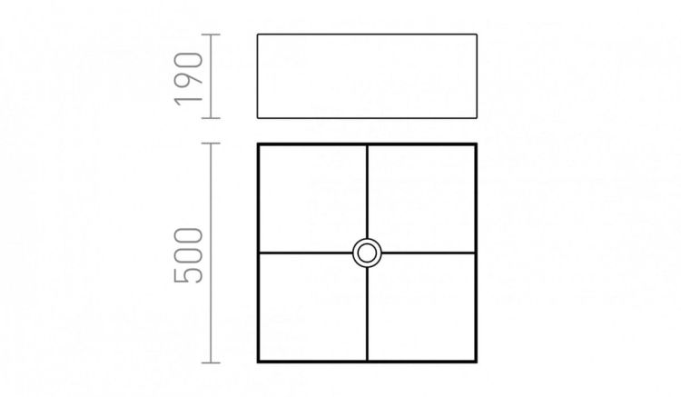TEMPO 50/19 abażur Polycotton czarna/białe PCV max. 23W