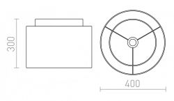 DOUBLE 40/30 abażur Polycotton czarna/białe PCV max. 23W