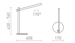 ROD DIMM stołowa czarna 230V LED 5.5W 3000K 4000K 6500K