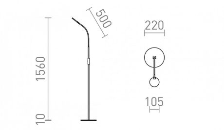 Przejdź do produktu CELESTE DIMM podłogowa czarna 230V LED 5W 100° 3000K
