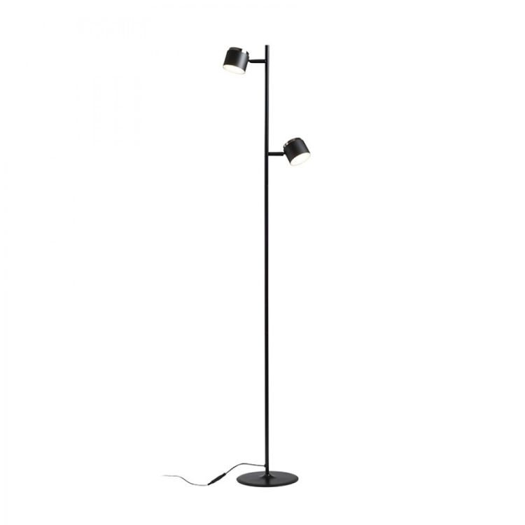 NOVA II podłogowa biała chrom/akryl mleczny 230V LED 2x3.5W 3000K