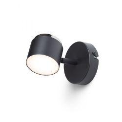 NOVA I ścienna czarna chrom/akryl mleczny 230V LED 4.2W 3000K