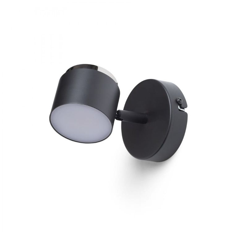 NOVA I ścienna czarna chrom/akryl mleczny 230V LED 4.2W 3000K