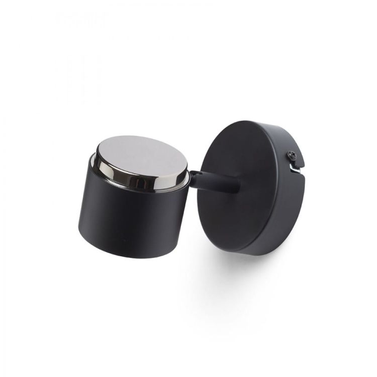 NOVA I ścienna czarna chrom/akryl mleczny 230V LED 4.2W 3000K