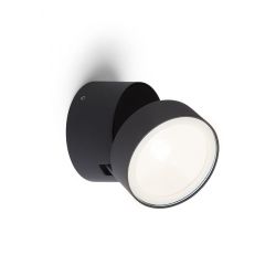FLAVIO R natynkowa czarna 230V LED 6W 110° IP54 3000K