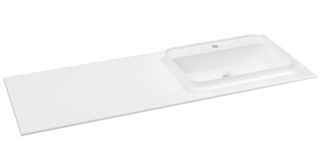 Przejdź do produktu BRAHEA umywalka 141x51,5cm (70+70cm), Rockstone, prawy, biały mat