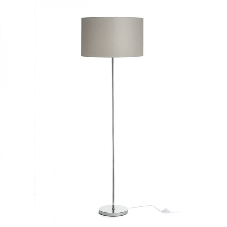NYC/RON 40/25 podłogowa  Chintz jasno szara/chrom 230V LED E27 15W