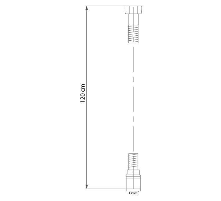 SOFTFLEX wąż prysznicowy plastikowy, 120cm, metaliczny srebrny/chrom