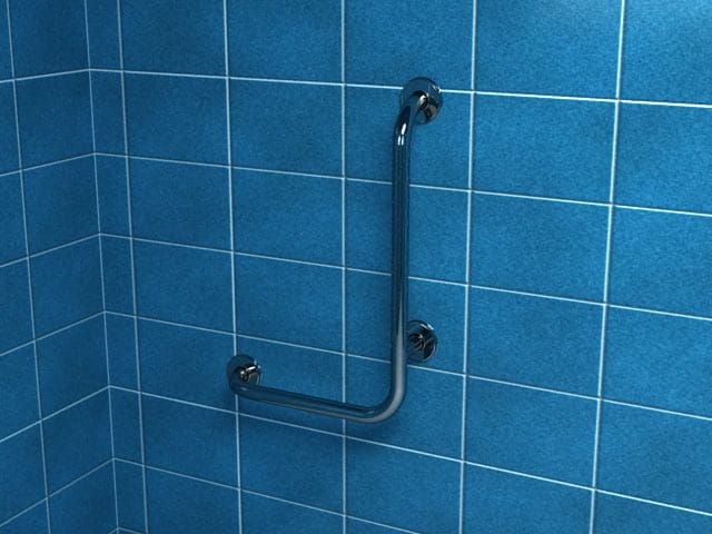 Uchwyt łazienkowy dla osób niepełnosprawnych kątowy ścienny lewy typu L 50x70 cm stal nierdzewna mat Makoinstal PSM 133L 