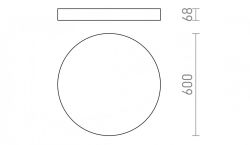 LARISA R 60 DIMM sufitowa biała 230V LED 100W 3000K 4000K 6500K