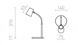 VERINA stołowa biała  230V LED 4.5W 100°  3000K