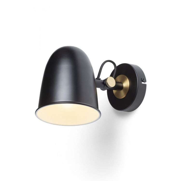 DANNY ścienna czarna mosiądz 230V LED E14 5W