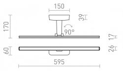 ALISA 60 ścienna czarna matowa  plastik 230V LED 12W  3000K