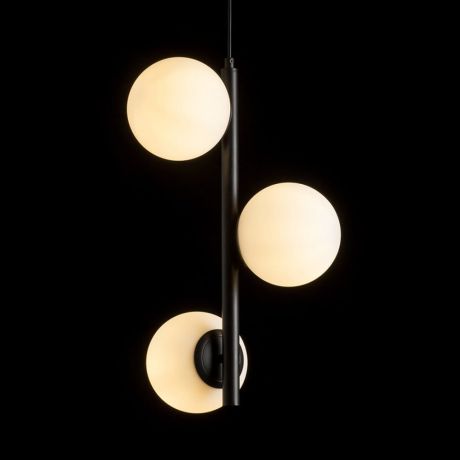 Przejdź do produktu ETHERIA wisząca czarna szkło opalowe 230V LED E27 3x11W