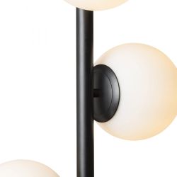 ETHERIA wisząca czarna szkło opalowe 230V LED E27 3x11W