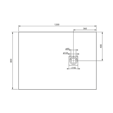 Przejdź do produktu MITIA brodzik prysznicowy, prostokąt 120x80cm, szary