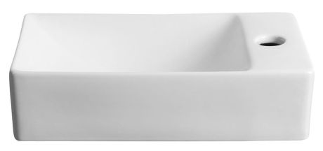 Przejdź do produktu MARGITHA umywalka ceramiczna 38x22cm, otwór na baterię po prawej stronie, biały