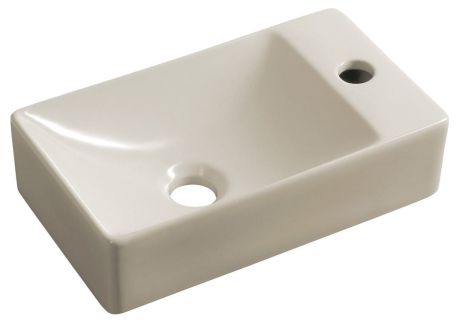 Przejdź do produktu MARGITHA umywalka ceramiczna 38x22cm, otwór na baterię po prawej stronie, ivory