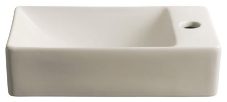 Przejdź do produktu MARGITHA umywalka ceramiczna 38x22cm, otwór na baterię po prawej stronie, ivory