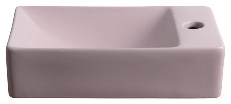 Przejdź do produktu MARGITHA umywalka ceramiczna 38x22cm, otwór na baterię po prawej stronie, różowy