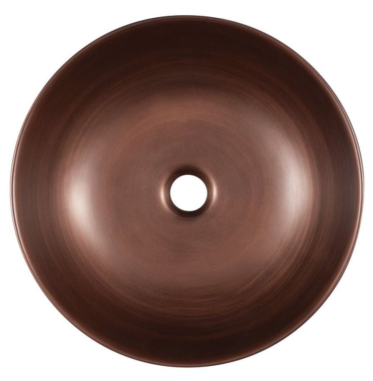 PRIORI umywalka ceramiczna nablatowa, Ø 41,5cm, miedź