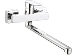 Bateria zlewozmywakowa ścienna z długą wylewką Sapho Concorde CO625 chrom