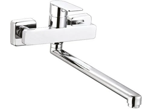 Bateria zlewozmywakowa ścienna z długą wylewką Sapho Concorde CO625 chrom