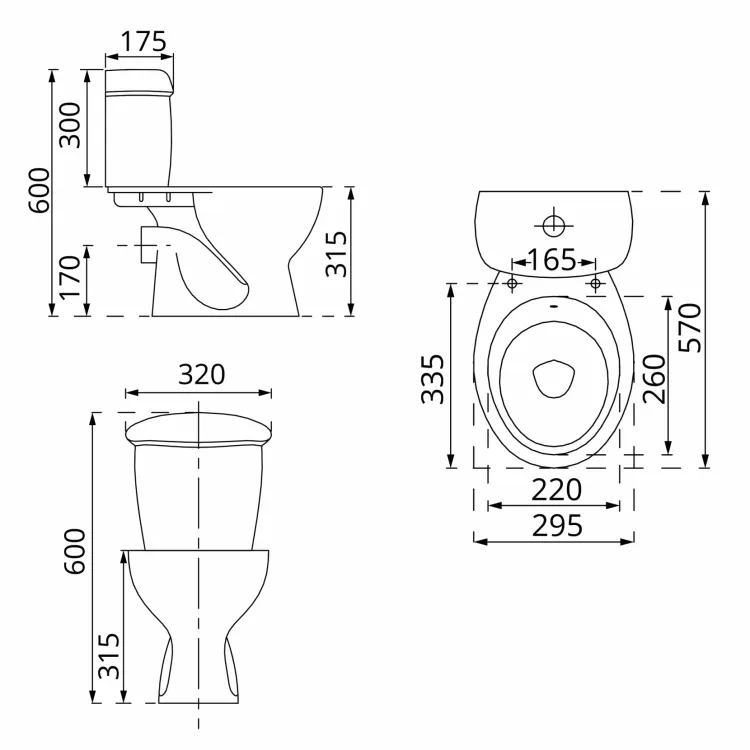 Mini toaleta WC dla dzieci 32x32 cm w komplecie z deską WC Cerastyle Happy Kid 008100-PW biały