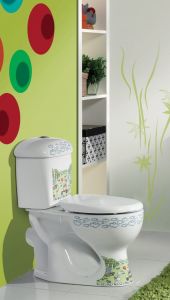 Mini toaleta WC dla dzieci 32x32 cm w komplecie z deską WC Cerastyle Happy Kid 008100-PW biały