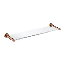 Półka szklana 55 cm Omnires Modern Project MP60930CPB miedź szczotkowana