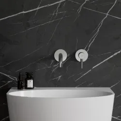 Bateria umywalkowa podtynkowa 2-otworowa, bez elementu podtynkowego Omnires Y1215HROCR chrom połysk