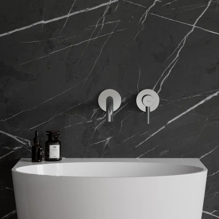 Bateria umywalkowa podtynkowa 2-otworowa, bez elementu podtynkowego Omnires Y1215HROCR chrom połysk