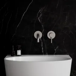 Bateria umywalkowa podtynkowa 2-otworowa, bez elementu podtynkowego Omnires Y1215HRONI nikiel szczotkowany