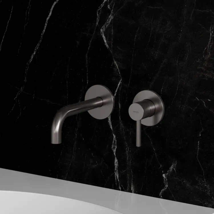 Bateria umywalkowa podtynkowa 2-otworowa, bez elementu podtynkowego Omnires Y1215HRONI nikiel szczotkowany