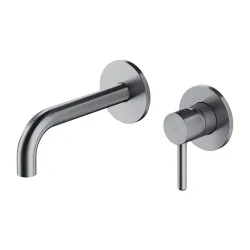 Bateria umywalkowa podtynkowa 2-otworowa, bez elementu podtynkowego Omnires Y1215HRONI nikiel szczotkowany