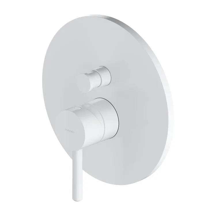 Y bateria prysznicowo-wannowa podtynkowa kompletna Omnires Y1235WM biały mat