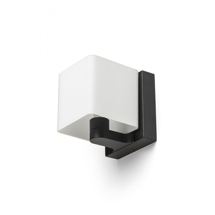 PHILLY ścienna czarna szkło opalowe 230V LED G9 7W