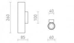 LUKE ścienna miedź 230V LED GU10 7W