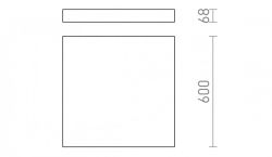 LARISA SQ 60 DIMM sufitowa biała 230V LED 100W 3000K 4000K 6500K