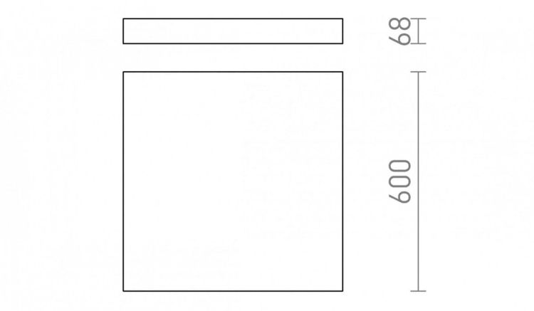 LARISA SQ 60 DIMM sufitowa biała 230V LED 100W 3000K 4000K 6500K