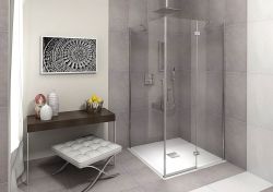 FLEXIA brodzik kompozytowy z możliwością docinania 100x90cm, biały mat