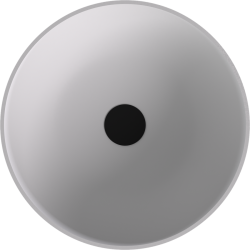 BANERA ROUND umywalka kompozytowa nablatowa, Ø 39 cm, biały mat