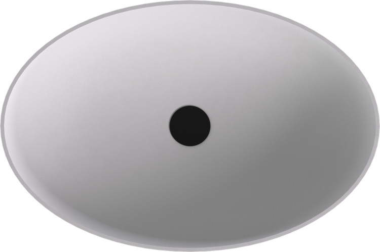 BANERA OVAL umywalka kompozytowa nablatowa, 60x40cm, biały mat