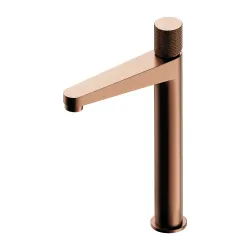 Bateria umywalkowa wysoka 31 cm nablatowa Omnires Contour CT8012CPB miedź szczotkowana
