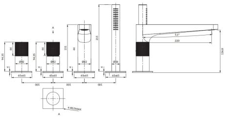 Przejdź do produktu CONTOUR bateria wannowa 4-otworowa