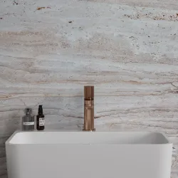 Bateria umywalkowa, stojąca 10 cm Omnires Contour CT8010CPB miedź szczotkowana