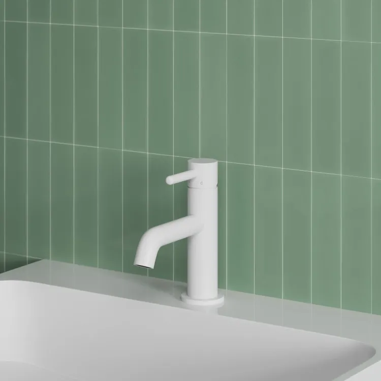 Bateria umywalkowa 16 cm miedź Omnires Y1210NWM biały mat