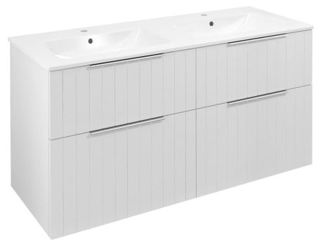 Przejdź do produktu CIRASA STRIP szafka umywalkowa 118,4x64x46cm, biały mat