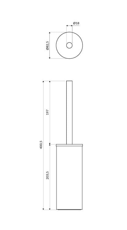 Szczotka toaletowa stojąca Omnires Modern Project MP60622